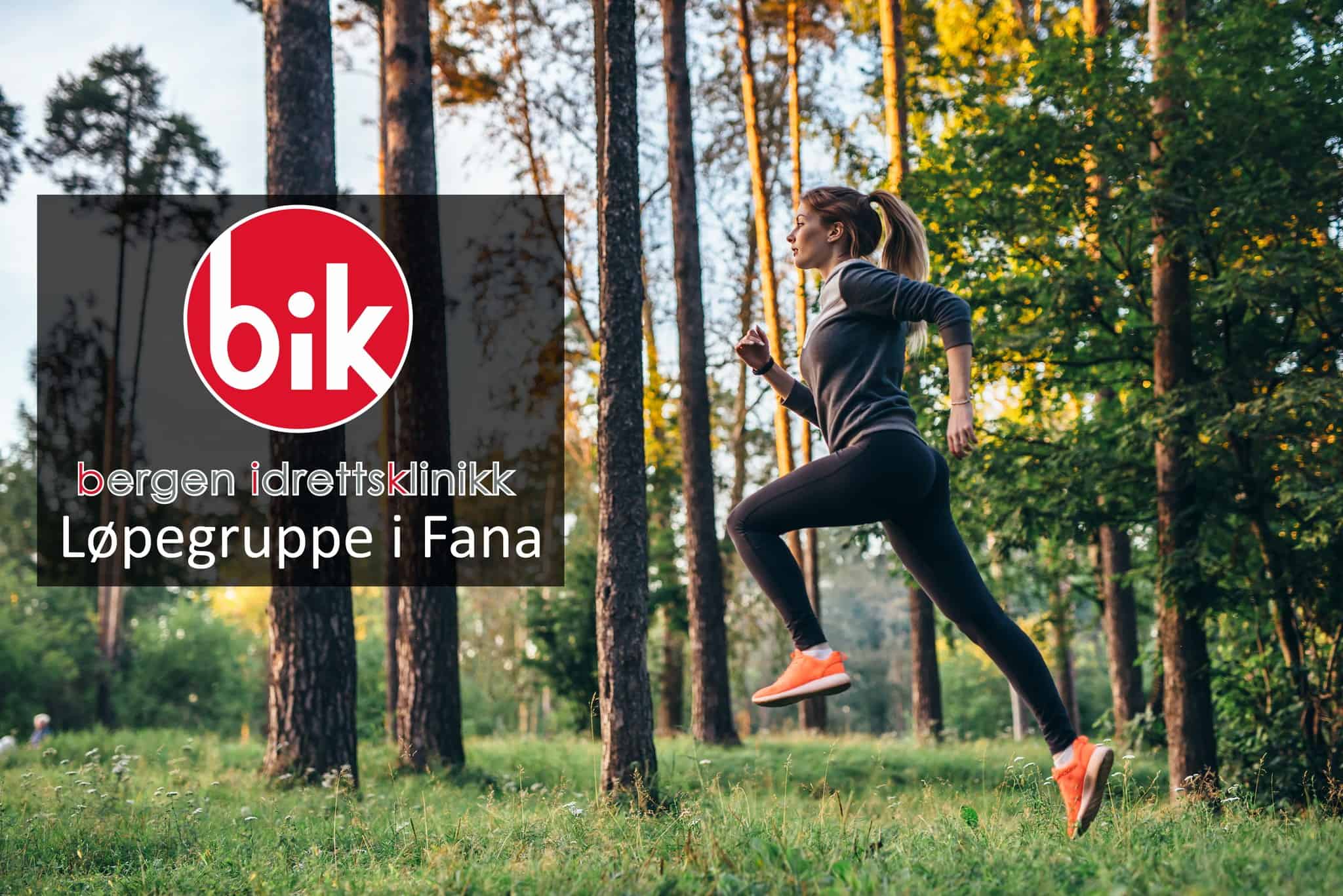 Løper i skogen — BIKs løpegruppe i Fana
